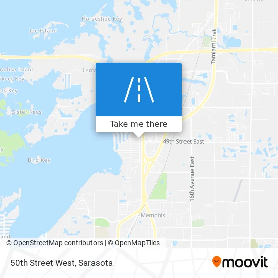 50th Street West map