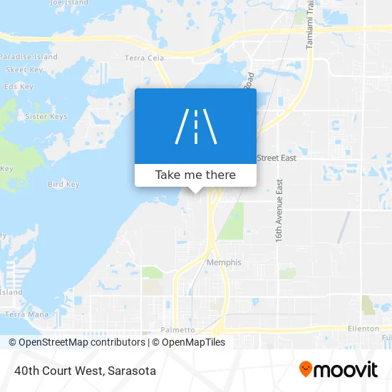 40th Court West map