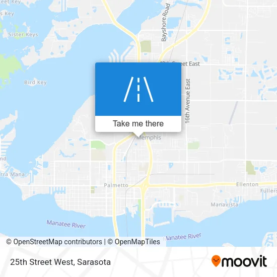25th Street West map