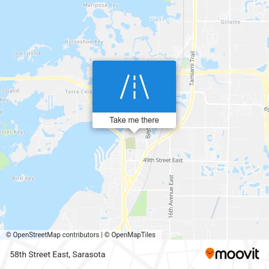 58th Street East map