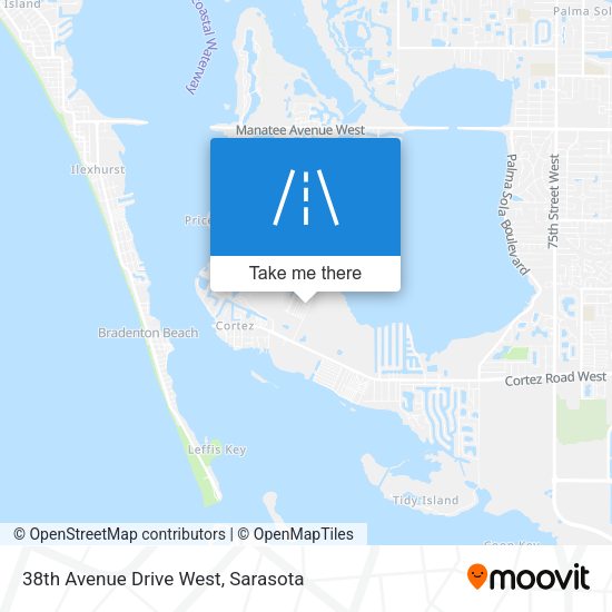 38th Avenue Drive West map