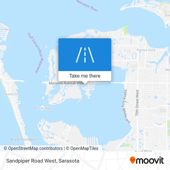 Sandpiper Road West map