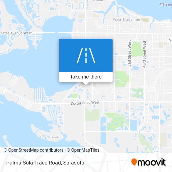 Palma Sola Trace Road map