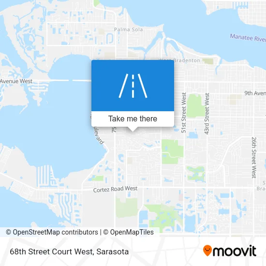 68th Street Court West map