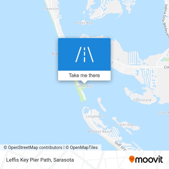 Leffis Key Pier Path map