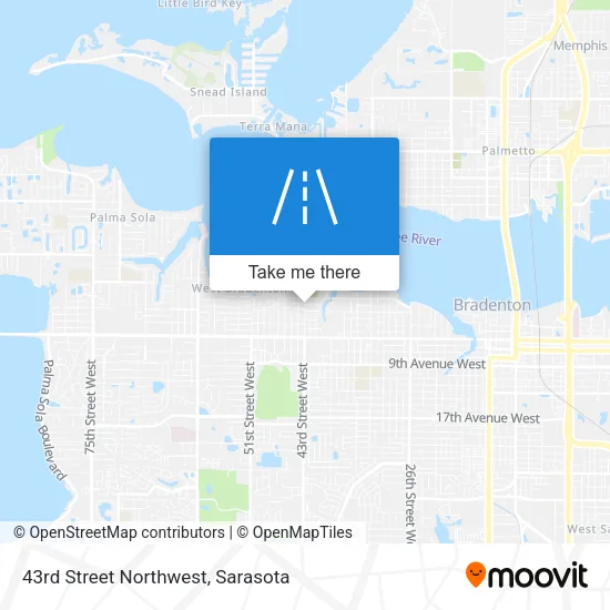 43rd Street Northwest map