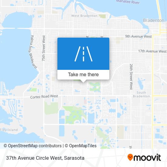 37th Avenue Circle West map