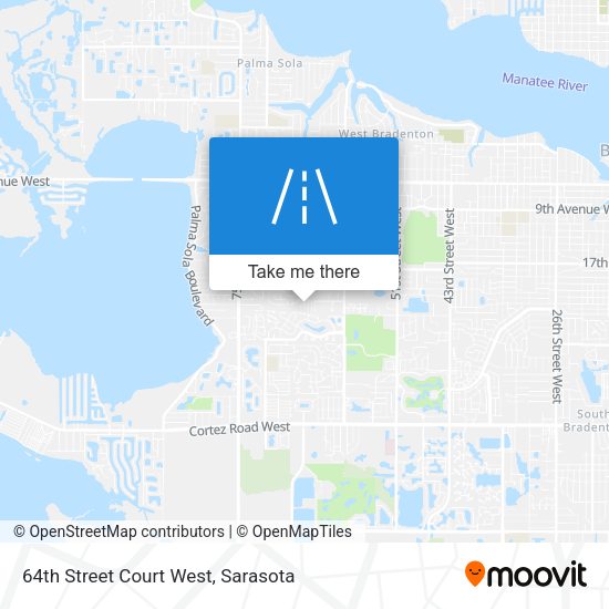 64th Street Court West map