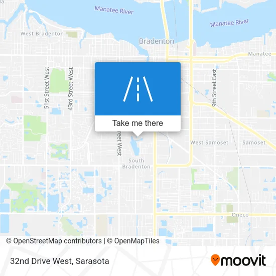 32nd Drive West map