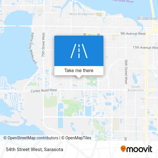 54th Street West map