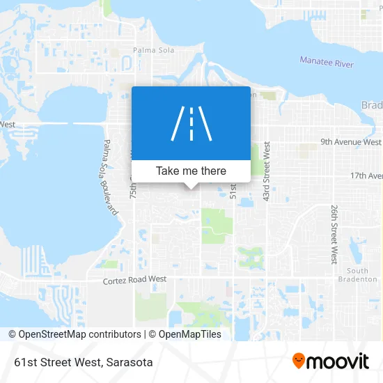 61st Street West map