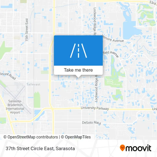37th Street Circle East map