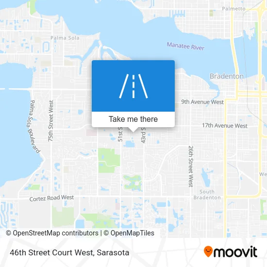 46th Street Court West map