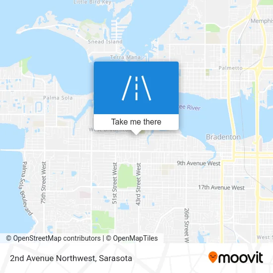 2nd Avenue Northwest map
