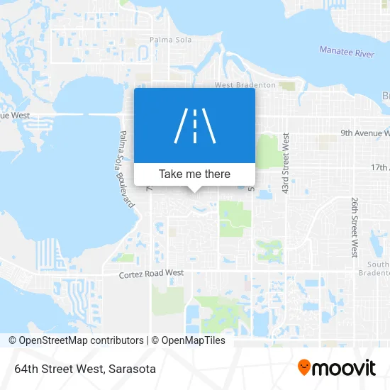 64th Street West map