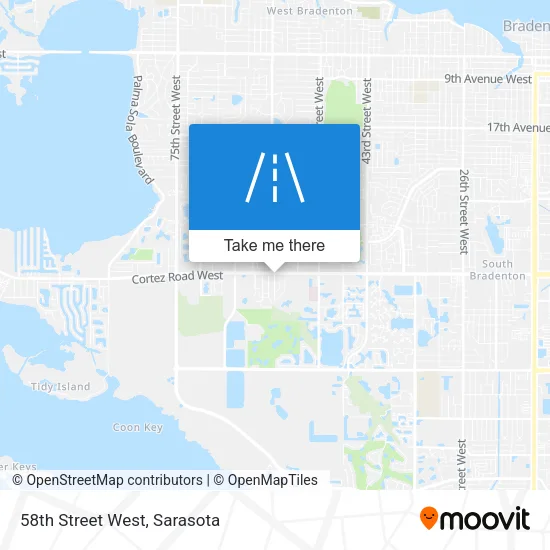 58th Street West map