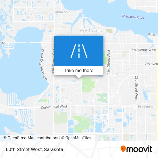 60th Street West map