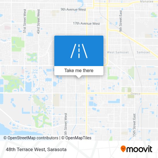 48th Terrace West map
