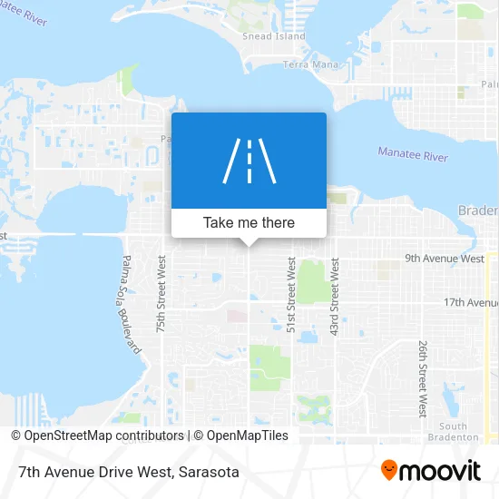 7th Avenue Drive West map