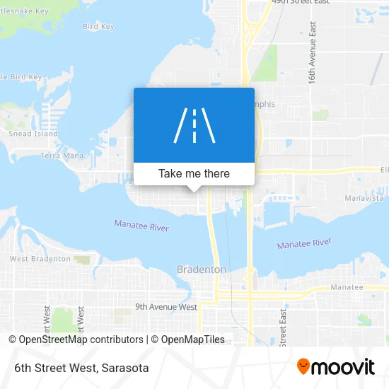 6th Street West map