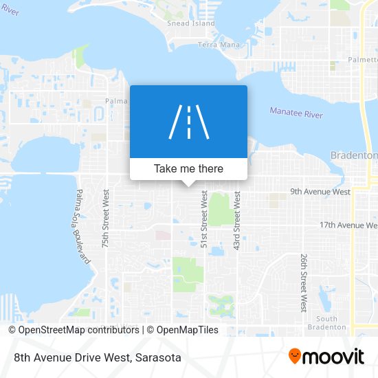 8th Avenue Drive West map