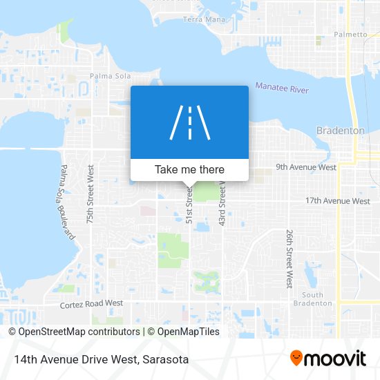 14th Avenue Drive West map