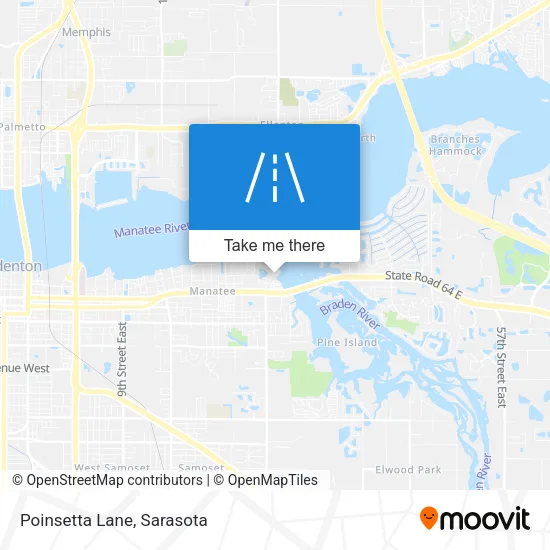 Poinsetta Lane map