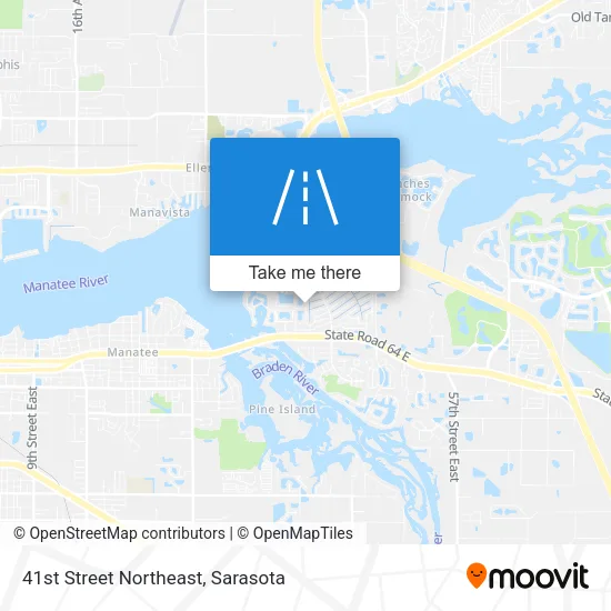 41st Street Northeast map
