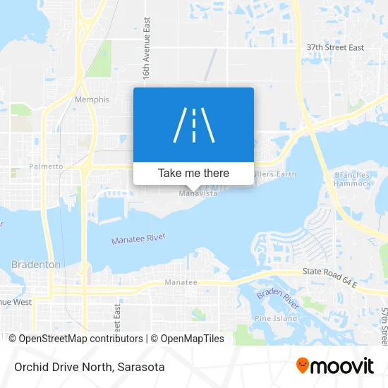 Orchid Drive North map
