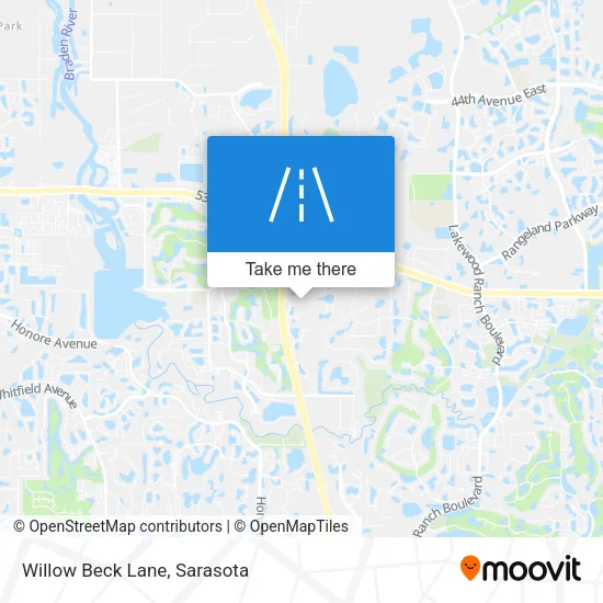 Willow Beck Lane map