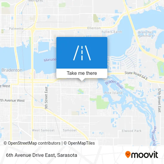 6th Avenue Drive East map