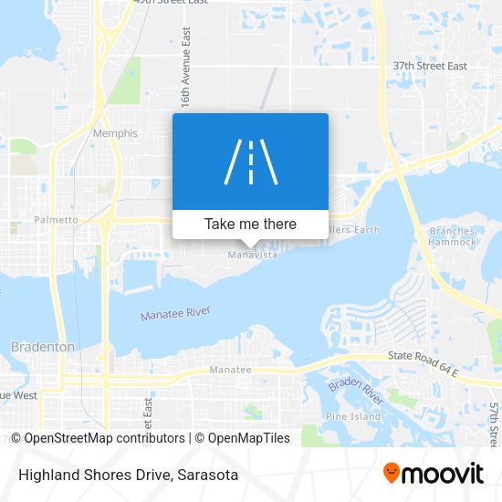 Highland Shores Drive map