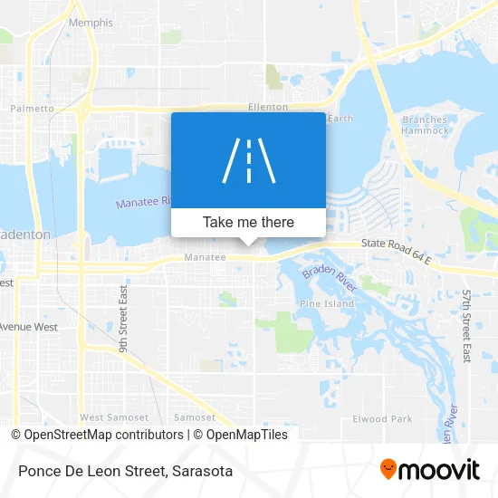 Ponce De Leon Street map