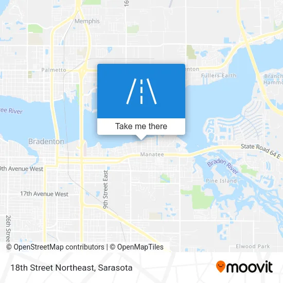 18th Street Northeast map