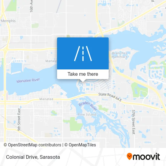 Colonial Drive map