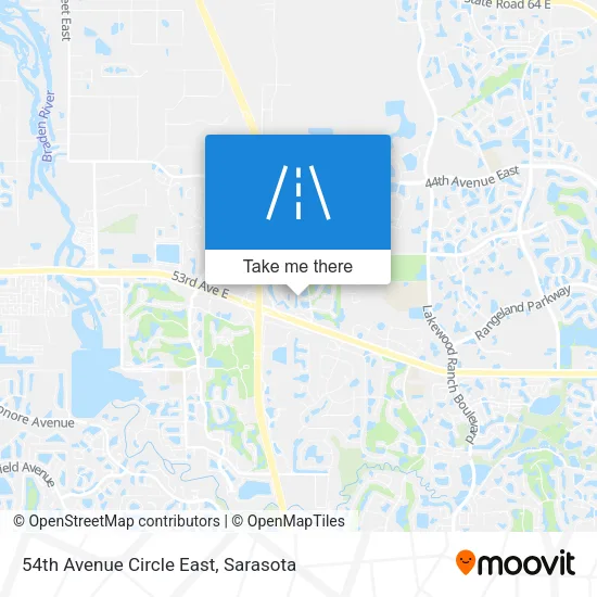 54th Avenue Circle East map