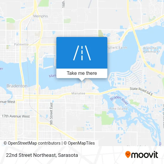 22nd Street Northeast map