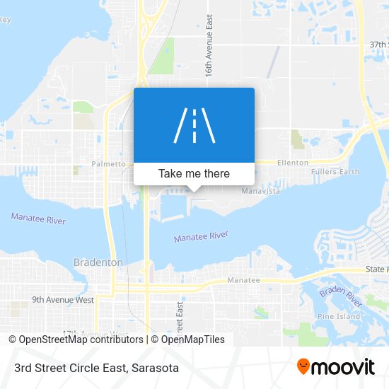 3rd Street Circle East map