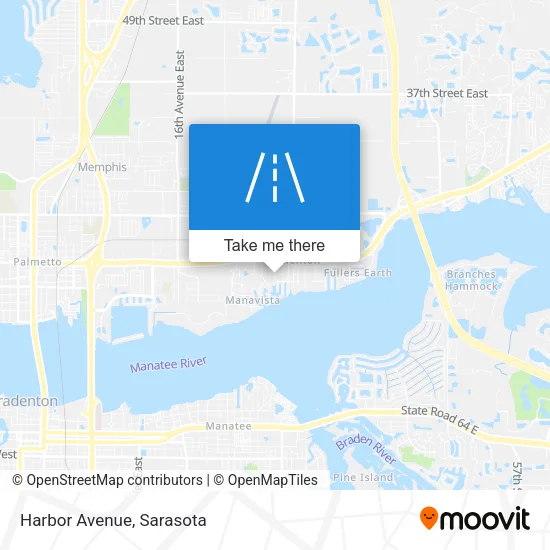 Harbor Avenue map