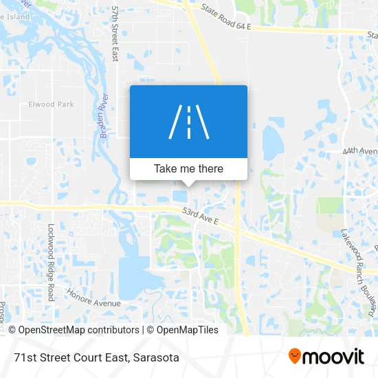 71st Street Court East map