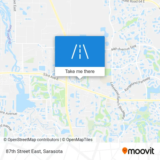 87th Street East map