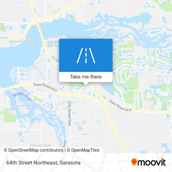 64th Street Northeast map