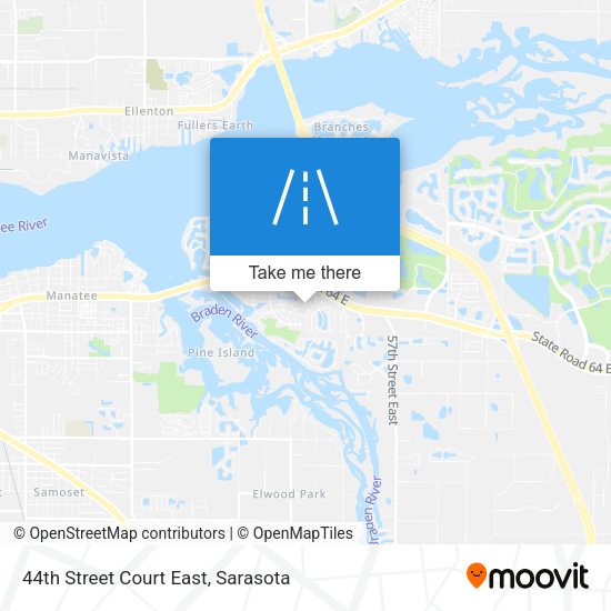 44th Street Court East map