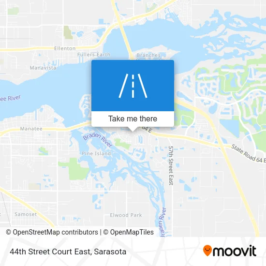 44th Street Court East map