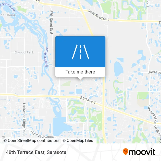 48th Terrace East map
