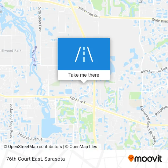 76th Court East map