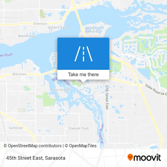 45th Street East map