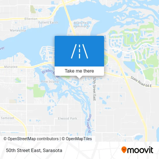 50th Street East map