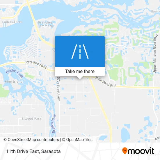 11th Drive East map