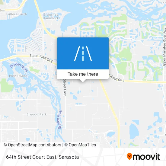 64th Street Court East map